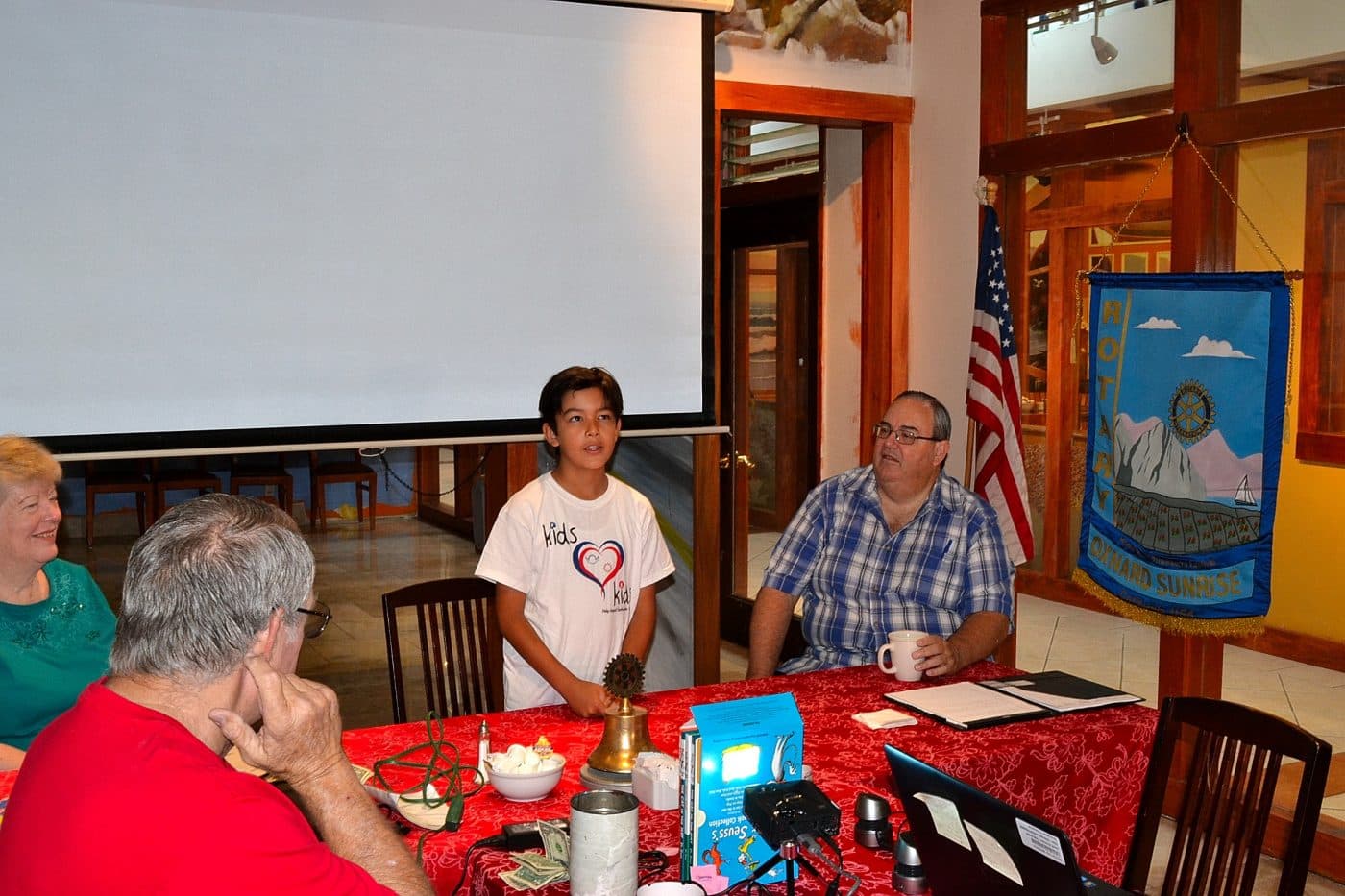 Speaking at the Oxnard Sunrise Rotary Club, archive photograph 2