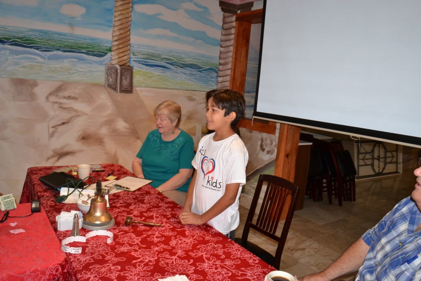 Speaking at the Oxnard Sunrise Rotary Club, archive photograph 1